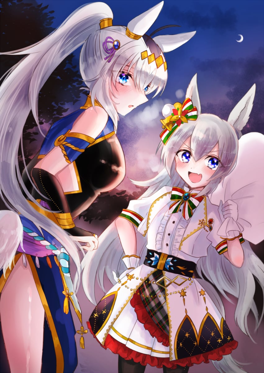 oguri cap and tamamo cross (umamusume) drawn by mimoe