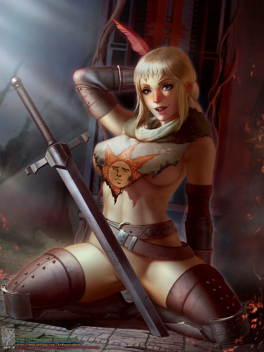 solaire of astora (dark souls and 2 more) drawn by themaestronoob
