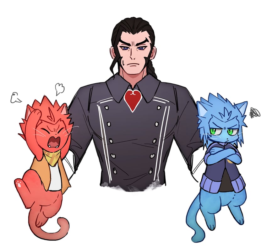 lea, isa, and dilan (kingdom hearts and 1 more) drawn by squidkid528