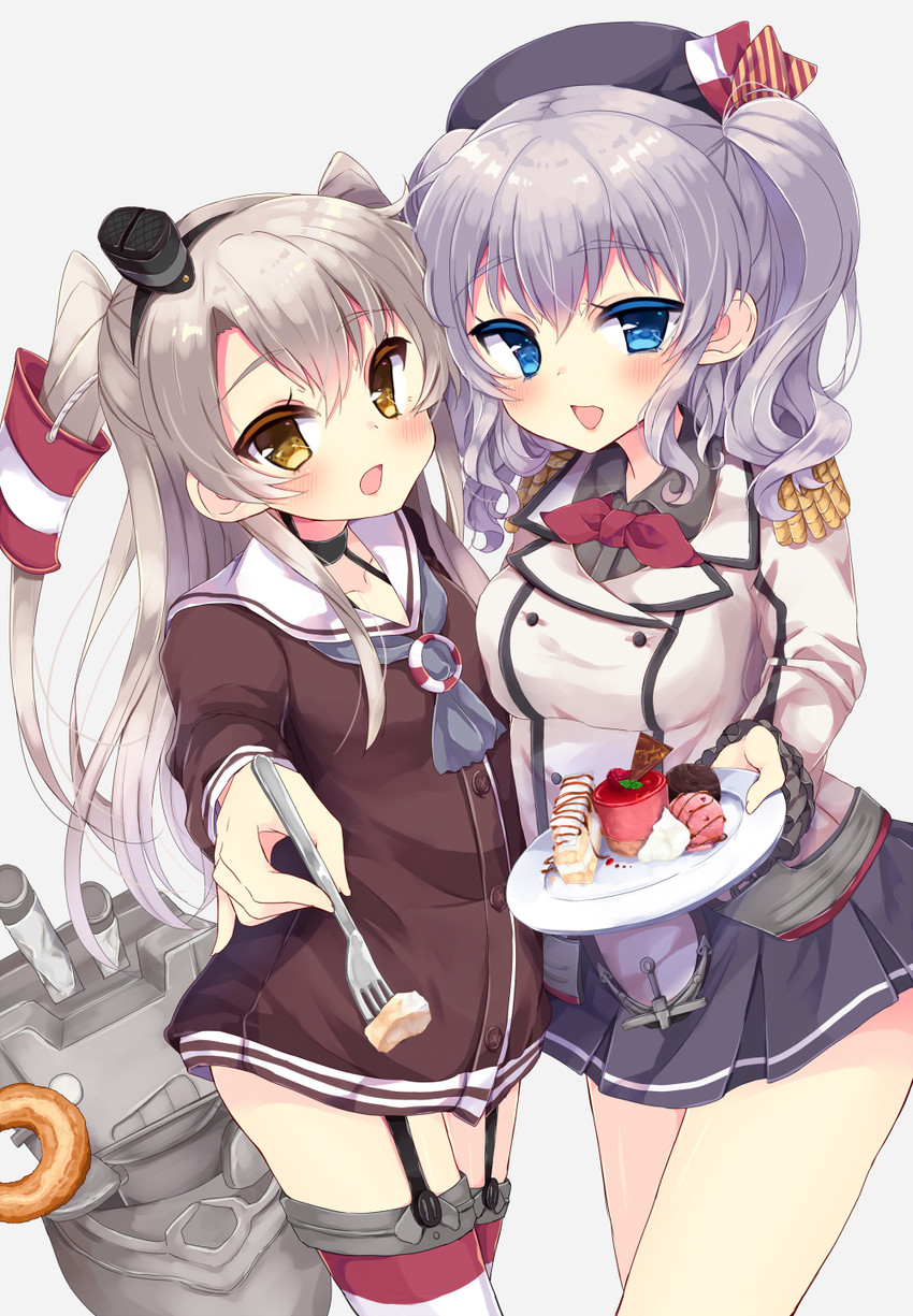 kashima, amatsukaze, and rensouhou-kun (kantai collection) drawn by momoirone
