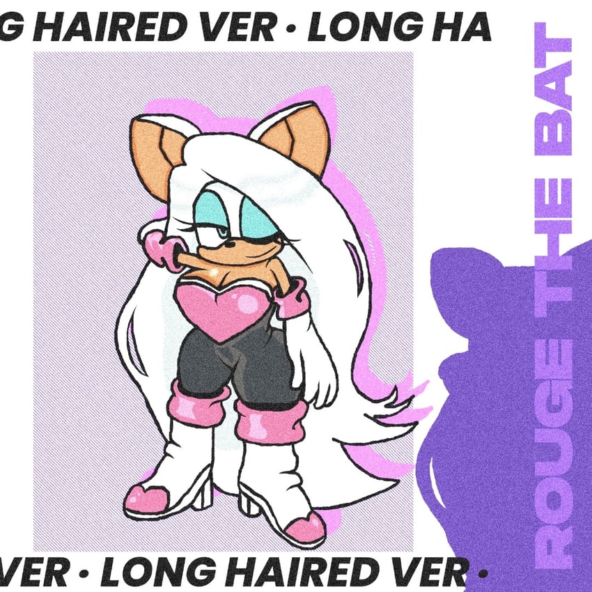 rouge the bat (sonic and 1 more) drawn by xyztrrz