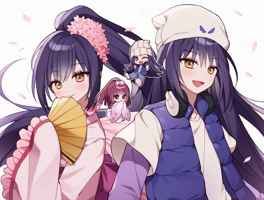 fujisaki nadeshiko, fujisaki nagihiko, temari, beat jumper, yamato maihime, and 1 more (shugo chara!) drawn by clunch