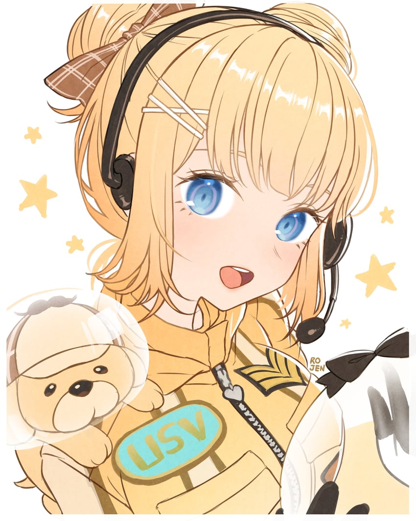 watson amelia and bubba (hololive and 1 more) drawn by rojen
