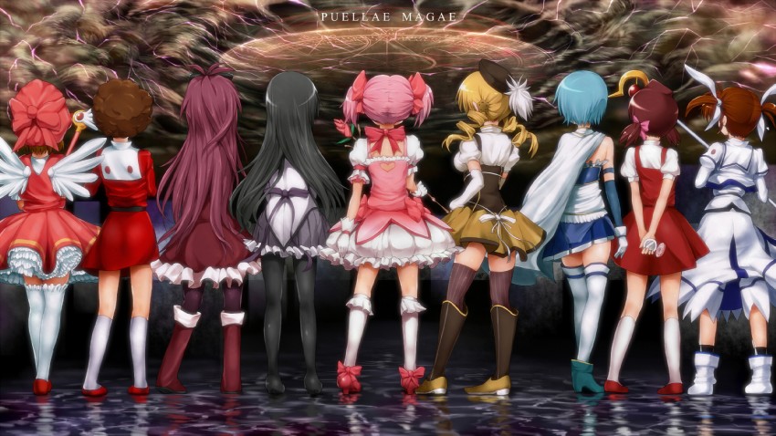 akemi homura, kaname madoka, miki sayaka, sakura kyoko, tomoe mami, and 5 more (mahou shoujo madoka magica and 5 more) drawn by blastbeat