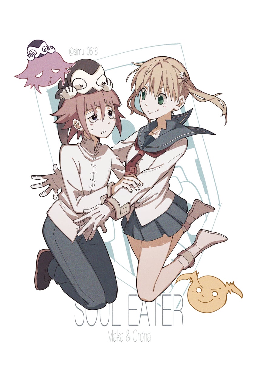 maka albarn and crona (soul eater) drawn by simu_0618