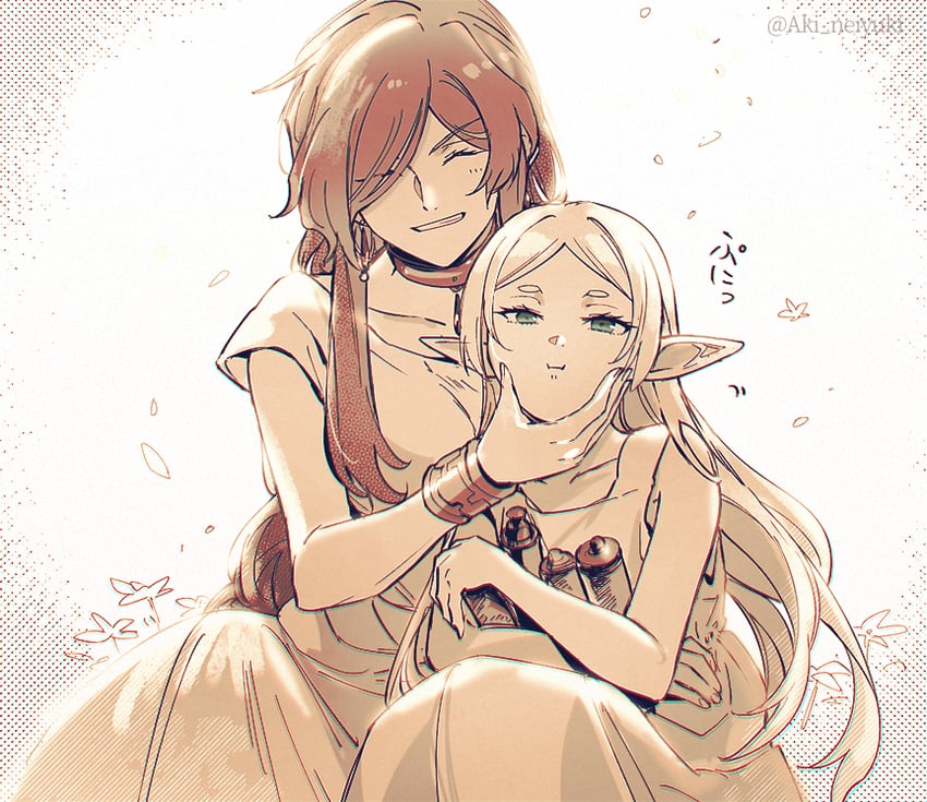 frieren and flamme (sousou no frieren) drawn by aki_(neyuki41028)