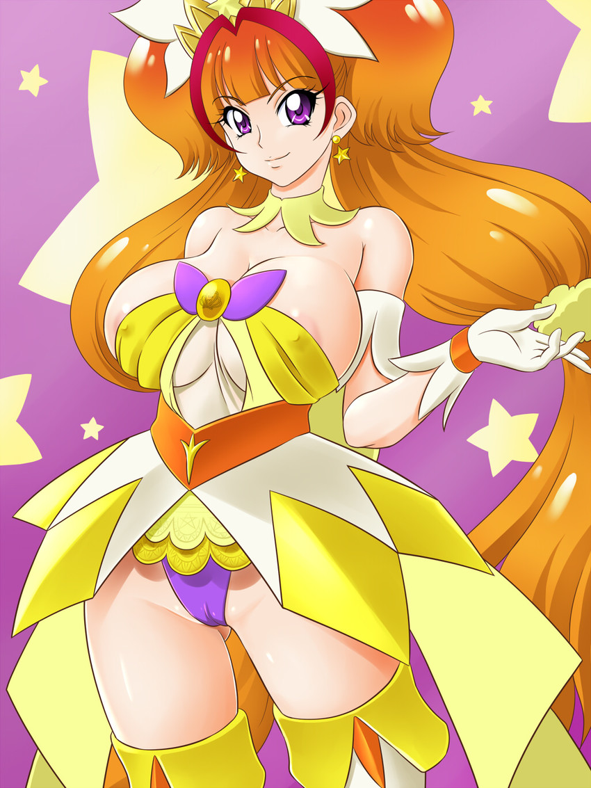 amanogawa kirara and cure twinkle (precure and 1 more) drawn by lento_(glamour_works)