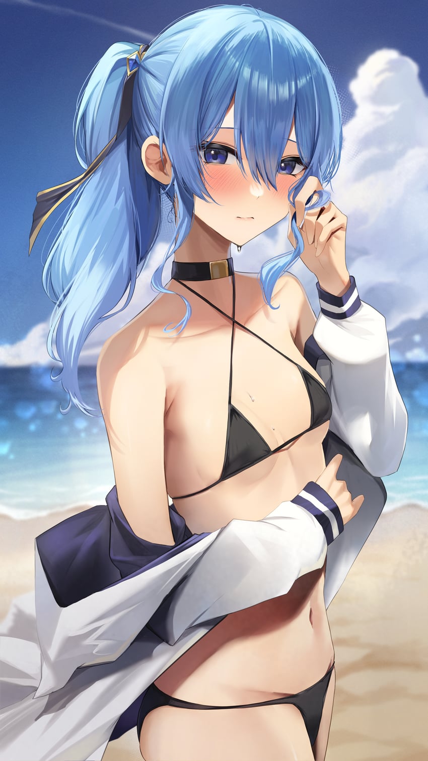 hoshimachi suisei (hololive) drawn by amane_sora