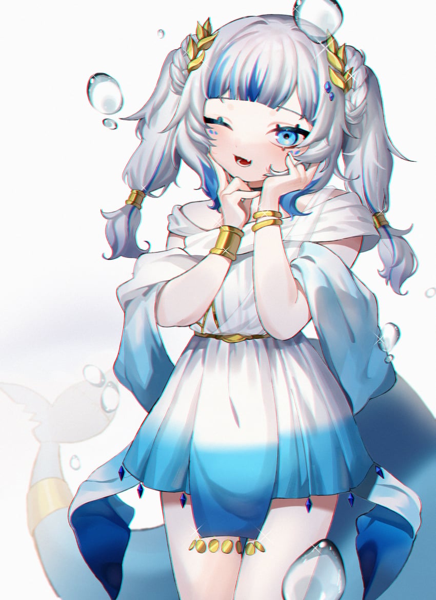 gawr gura (hololive and 1 more) drawn by rima_(0136)