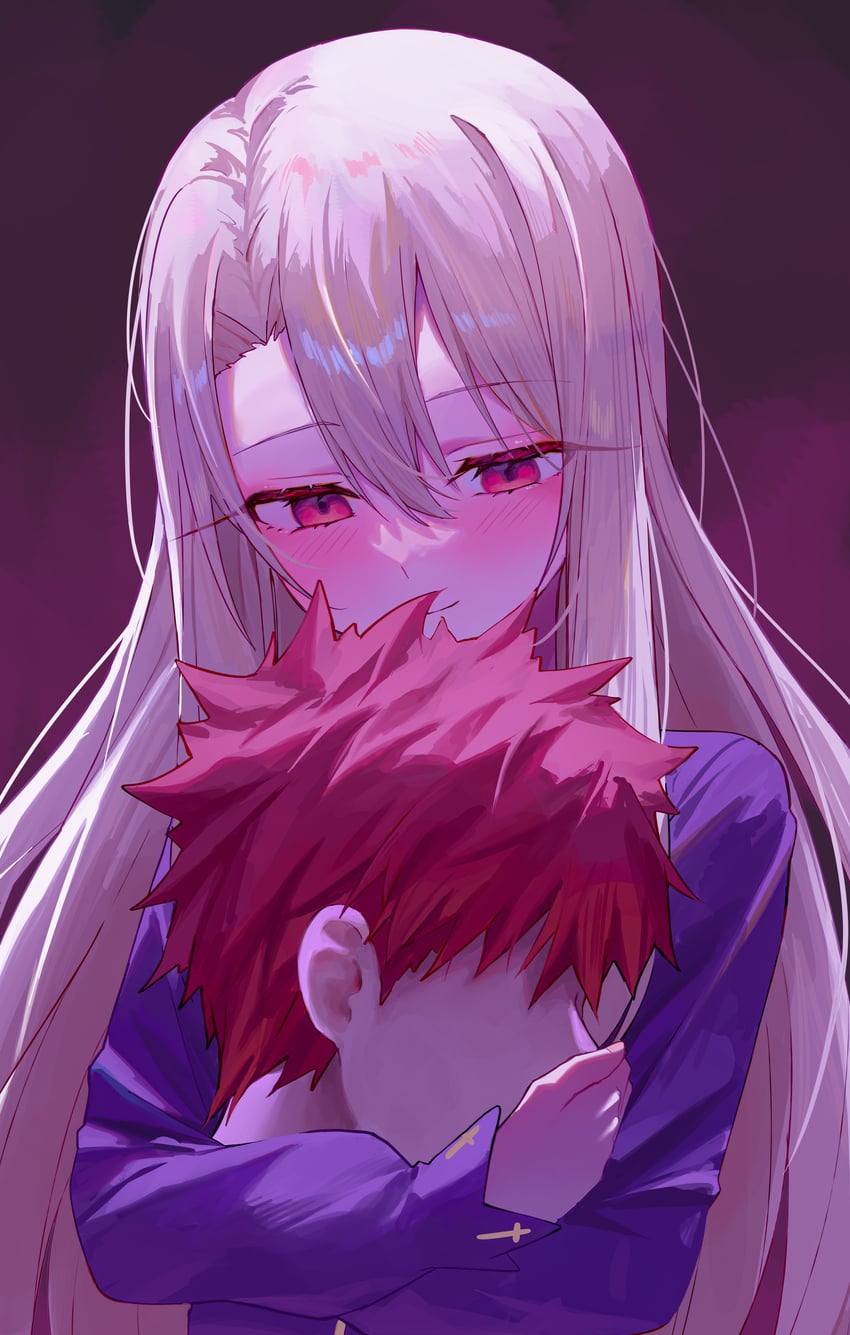 illyasviel von einzbern and emiya shirou (fate and 1 more) drawn by kaze_22