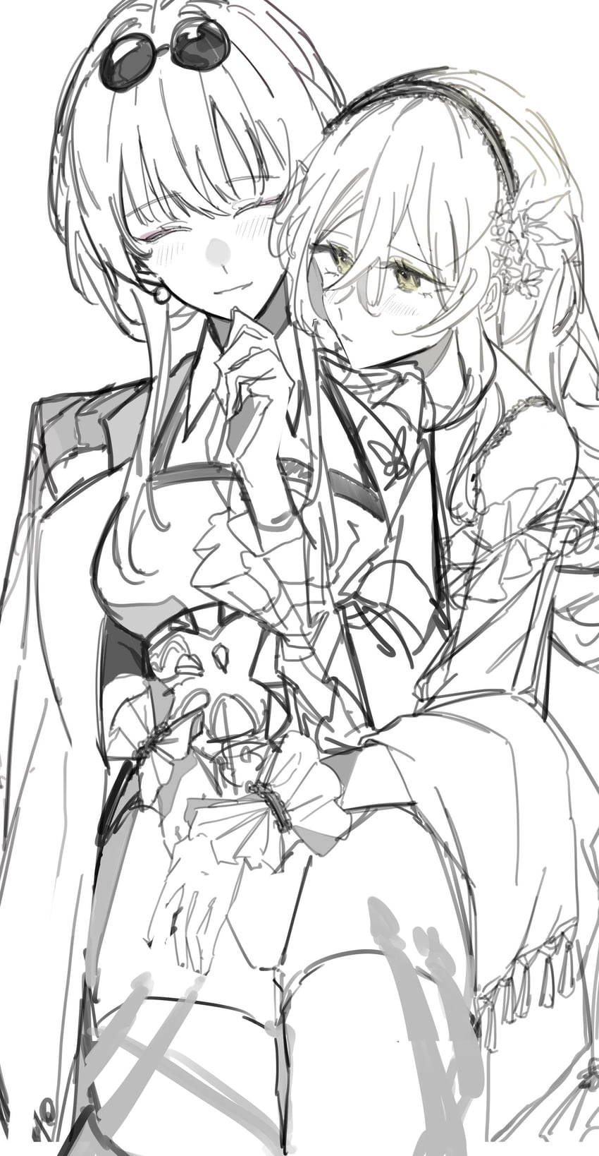 trailblazer, stelle, and kafka (honkai and 1 more) drawn by tugu_pi