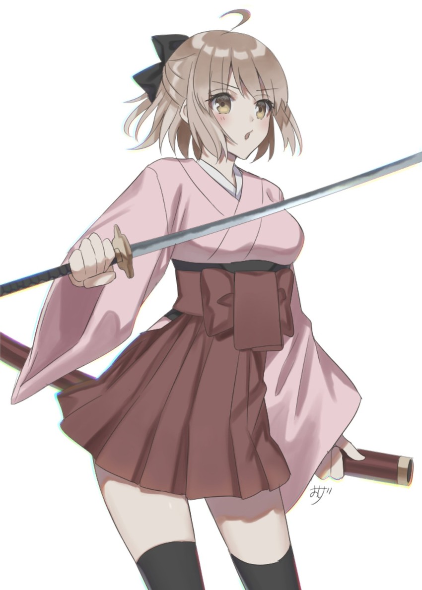 okita souji (fate and 2 more) drawn by oshage_(osyage921)