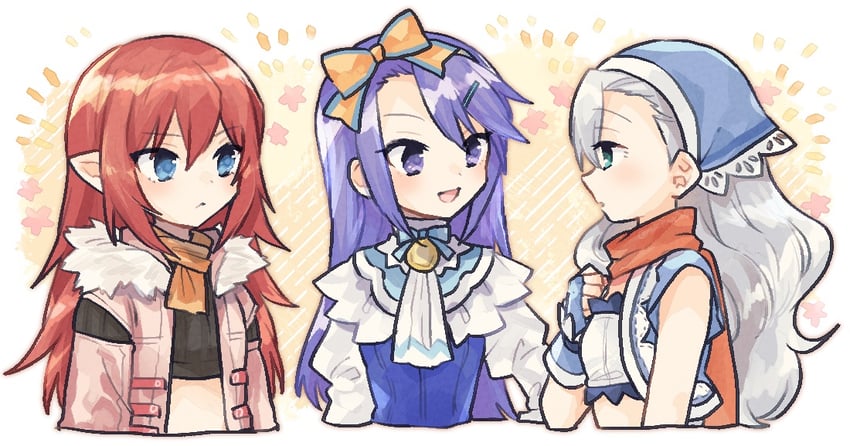 toona, karin, and sofia jalapeno viviage (rune factory and 1 more) drawn by mikan_tabetai