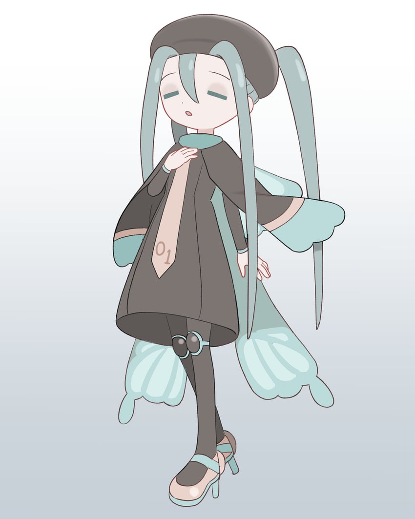 hatsune miku and bug miku (pokemon and 2 more) drawn by numamomi