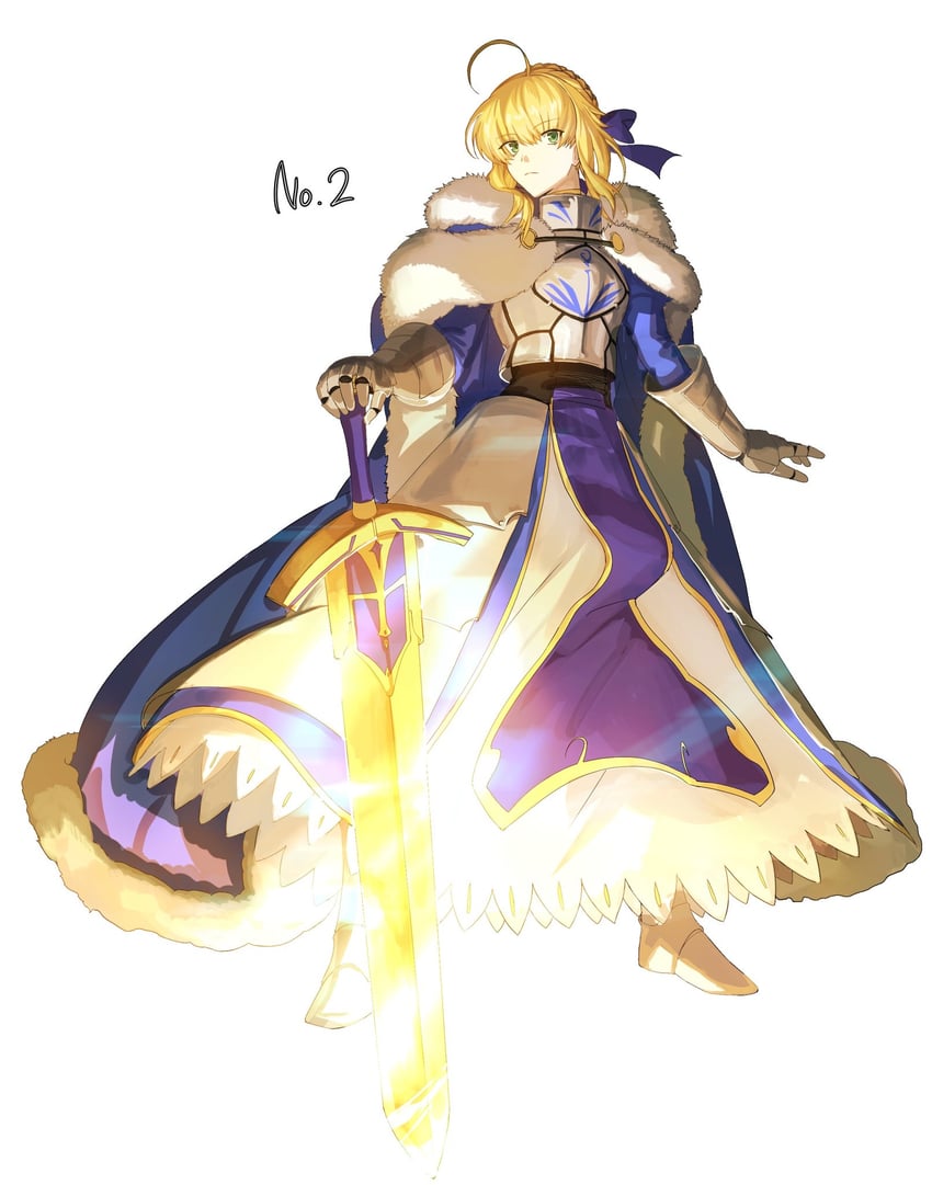 artoria pendragon and saber (fate and 1 more) drawn by peoleong5