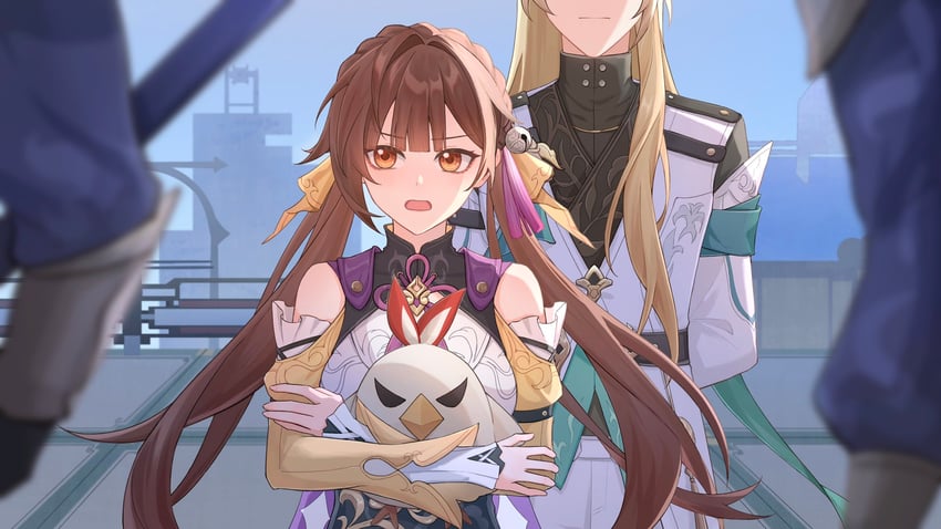 jingwei, luocha, and sushang (honkai and 1 more) drawn by napppptt