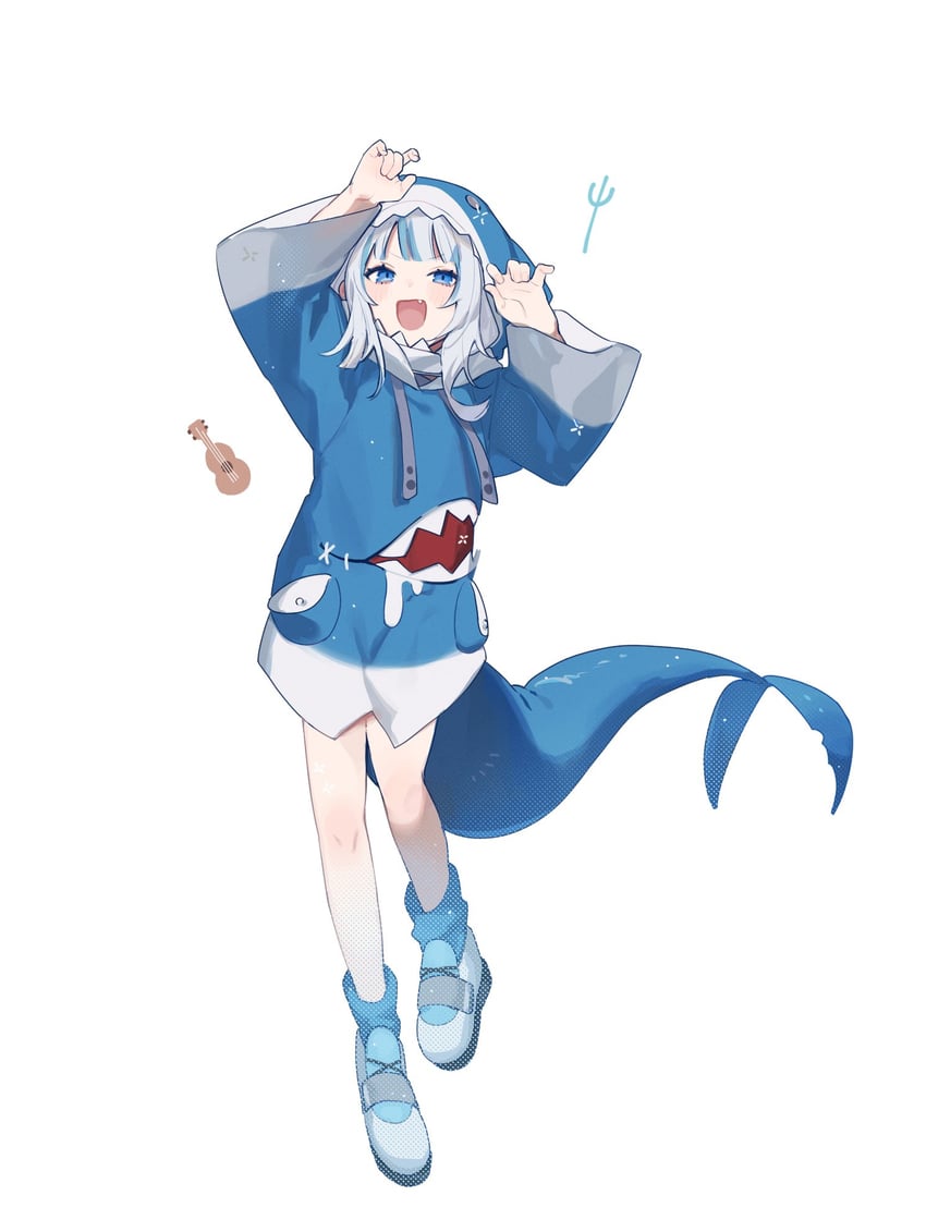 gawr gura (hololive and 1 more) drawn by comugikun
