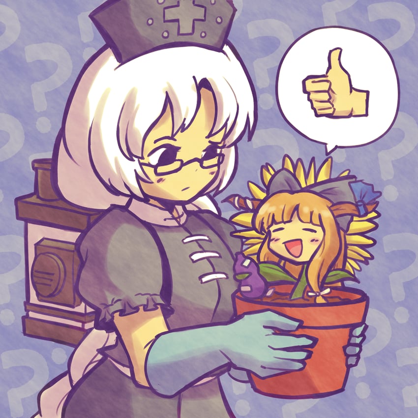 ibuki suika, yagokoro eirin, and medic (touhou and 1 more) drawn by oysterfried
