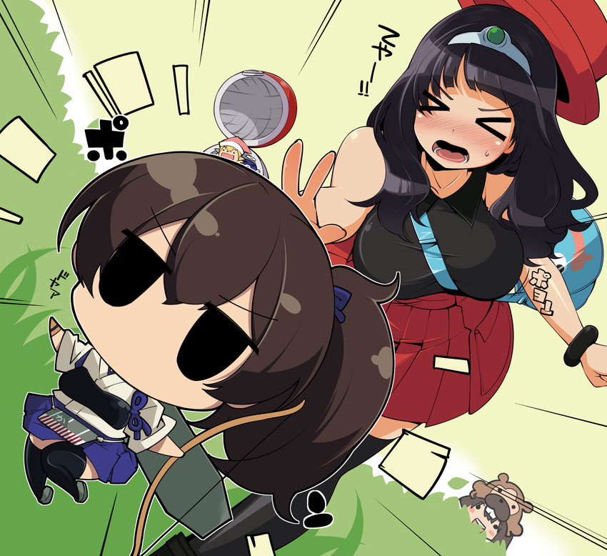 kaga, yukikaze, serena, bidoof, fairy, and 1 more (kantai collection and 3 more) drawn by hanauna