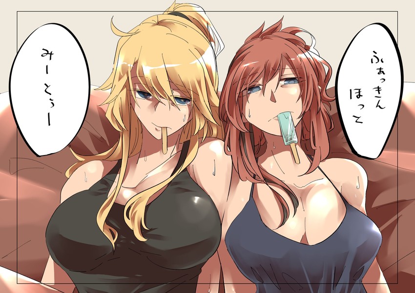 iowa and saratoga (kantai collection) drawn by hisaki_(morenabe)