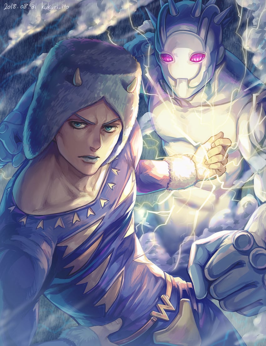 weather report (jojo no kimyou na bouken and 1 more) drawn by dyresbroom