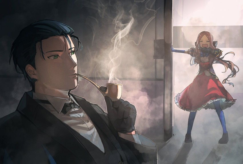 leonardo da vinci and sherlock holmes (fate and 1 more) drawn by ichi_bee