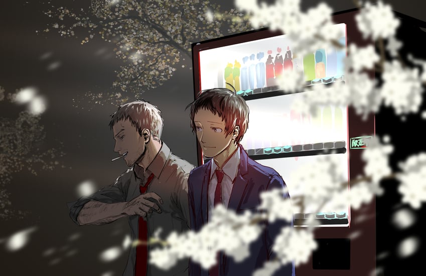 adachi tooru and doujima ryoutarou (persona and 1 more) drawn by morrisuit