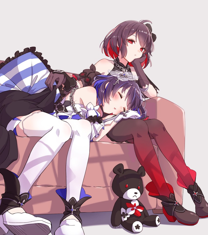 seele vollerei and seele (honkai and 1 more) drawn by nasubi_(1ra1ri1ko2cho1mi2na)