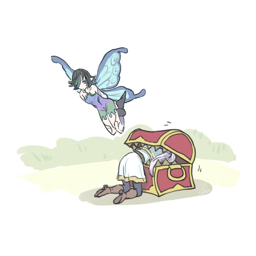 frieren and statice (final fantasy and 2 more) drawn by saku_ff11
