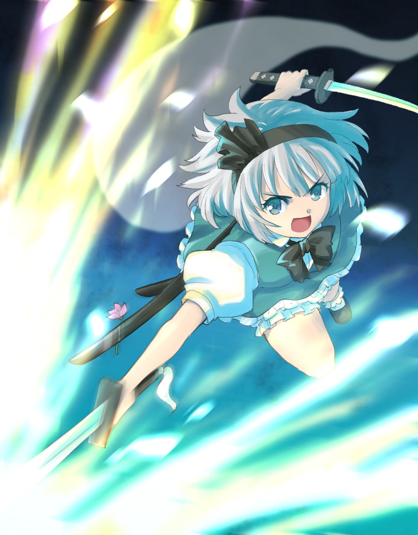 konpaku youmu (touhou and 1 more) drawn by haniwa_(leaf_garden)