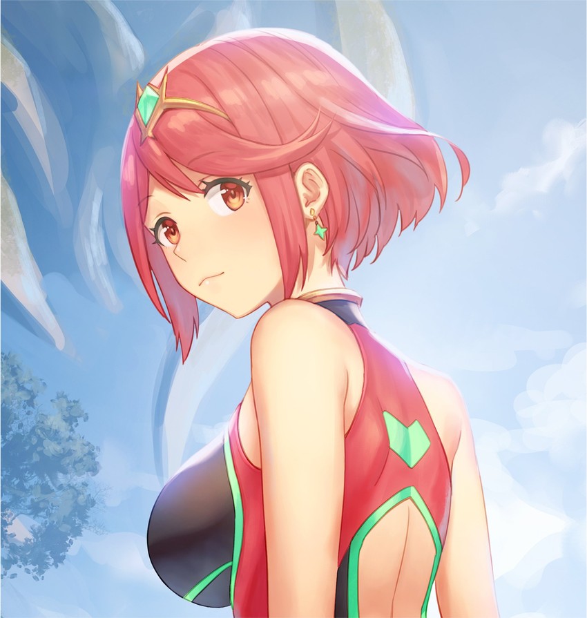 pyra (xenoblade chronicles and 1 more) drawn by anbe_yoshirou