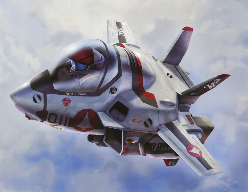 vf-1, ichijou hikaru, and vf-1a (macross and 2 more) drawn by tenjin_hidetaka