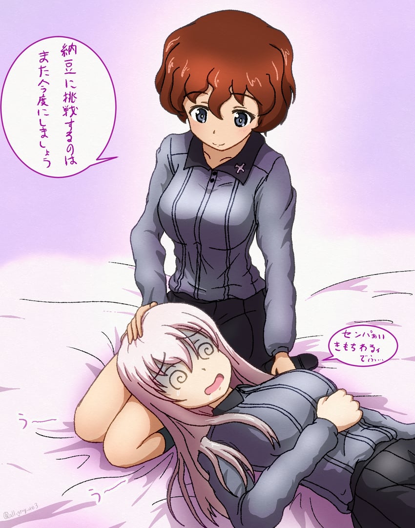 akaboshi koume and sheska (girls und panzer and 1 more) drawn by haiiro_purin