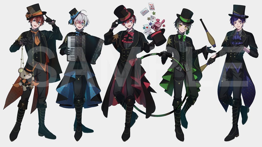 coe., kuni, kottaro, relu, and kisaragi you (starlight polaris) drawn by teito_(0w0kuma)
