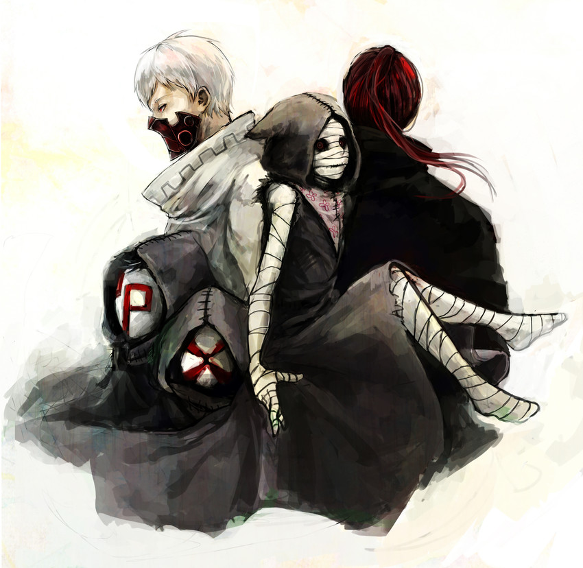 eto, noro, tatara, and bin brothers (tokyo ghoul) drawn by straw_like