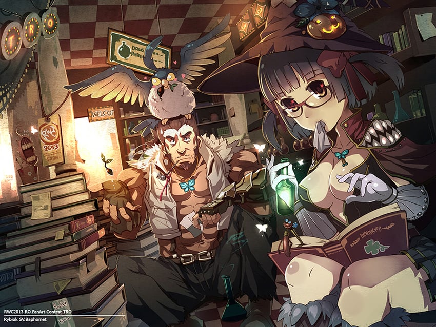 creator, whitesmith, filir, and flora (ragnarok online) drawn by rybiok