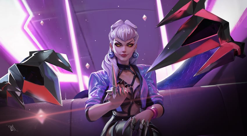 evelynn and k/da all out evelynn (league of legends) drawn by suzumukun