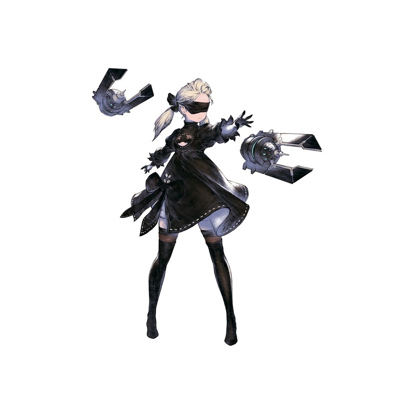 2b and fio (nier and 2 more) drawn by yoshida_akihiko