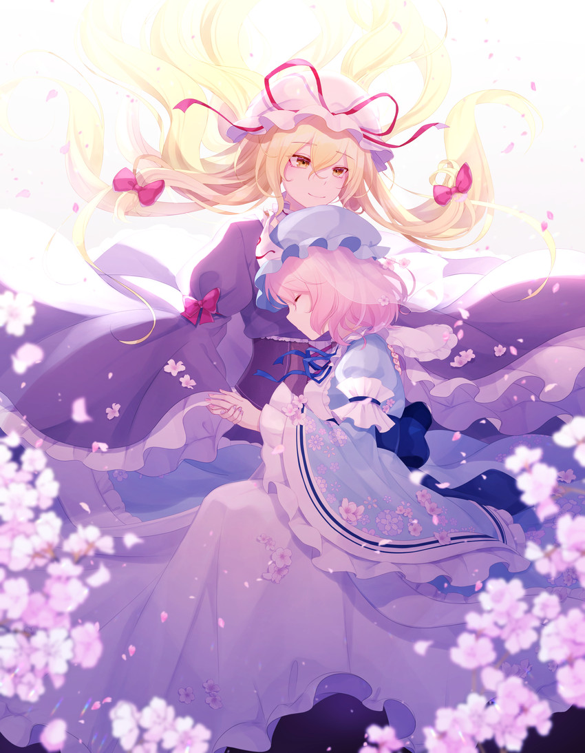 yakumo yukari and saigyouji yuyuko (touhou) drawn by shinketsu_kanyu