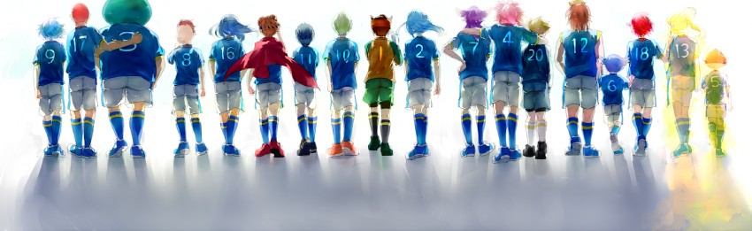 kazemaru ichirouta, endou mamoru, kiyama hiroto, fubuki shirou, kidou yuuto, and 13 more (inazuma eleven) drawn by komkomx