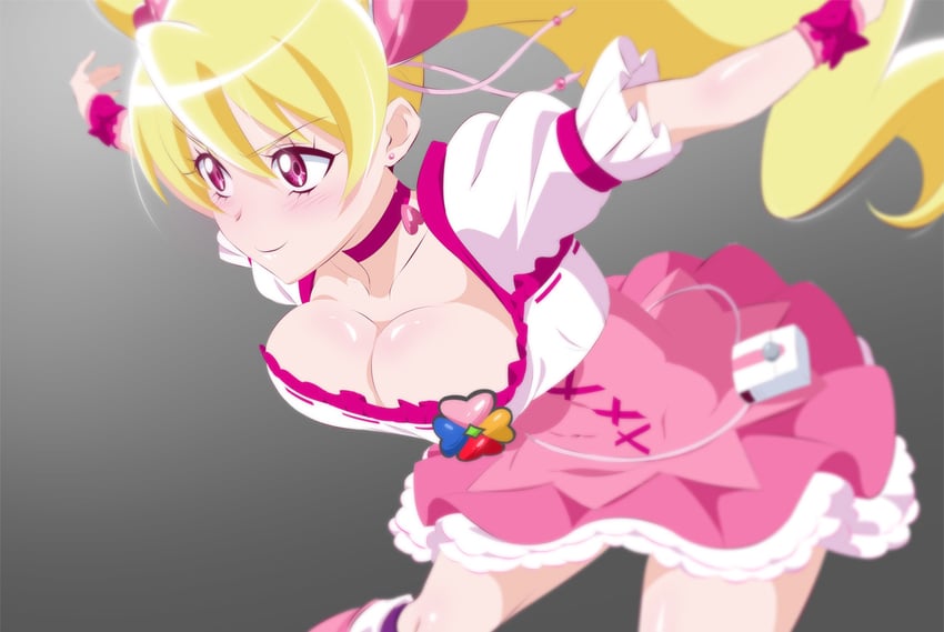 momozono love and cure peach (precure and 1 more) drawn by fuchi_(nightmare)