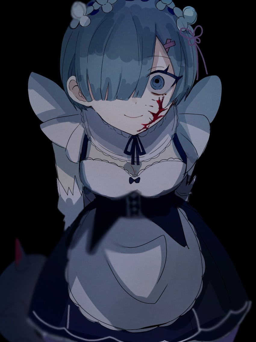rem (re:zero kara hajimeru isekai seikatsu) drawn by yonro_(a62573y)
