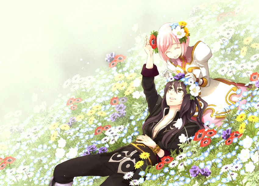 yuri lowell and estellise sidos heurassein (tales of and 1 more) drawn by maiori_00