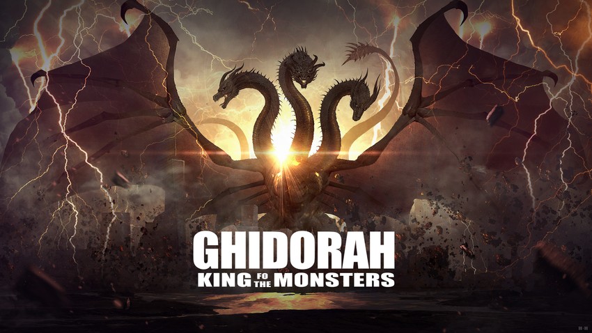 king ghidorah (godzilla and 2 more) drawn by h.h