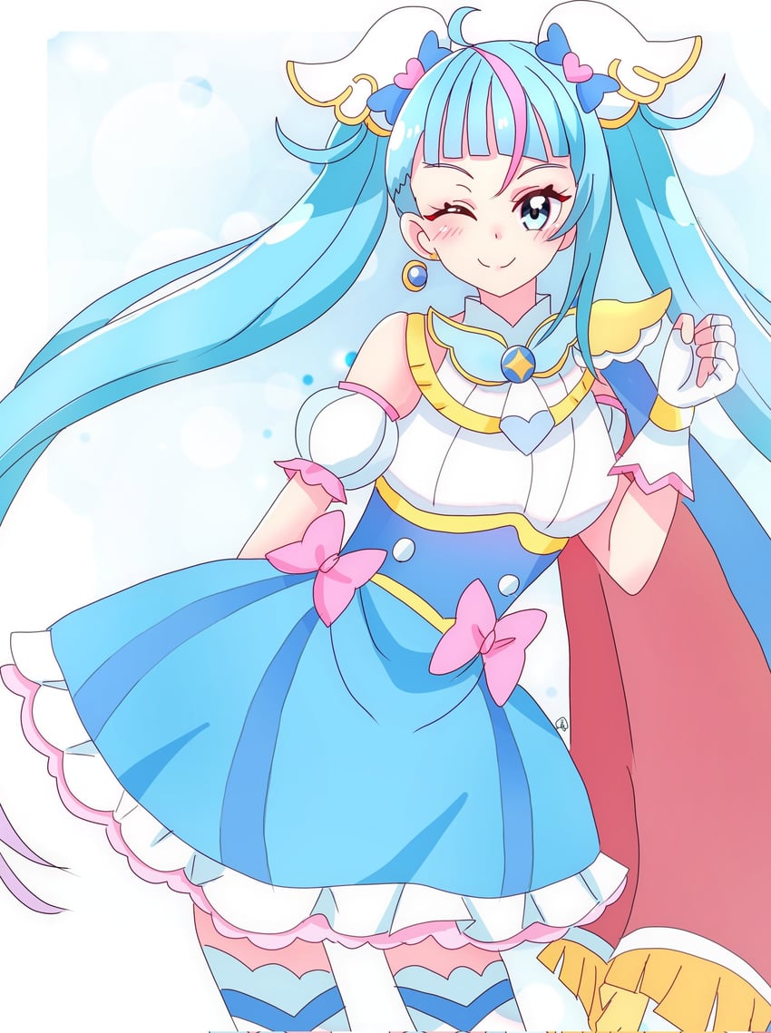 sora harewataru and cure sky (precure and 1 more) drawn by momotarouooi