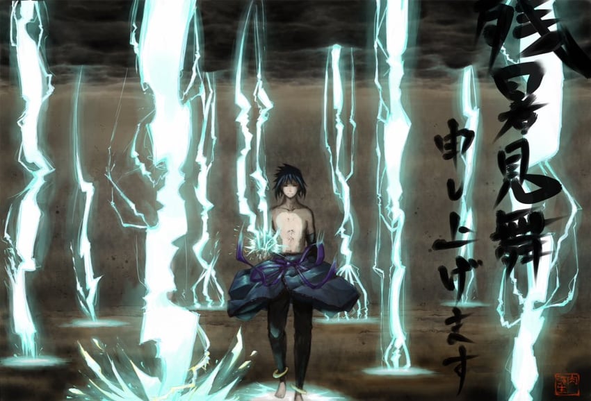 uchiha sasuke (naruto and 1 more) drawn by nikuyayoi