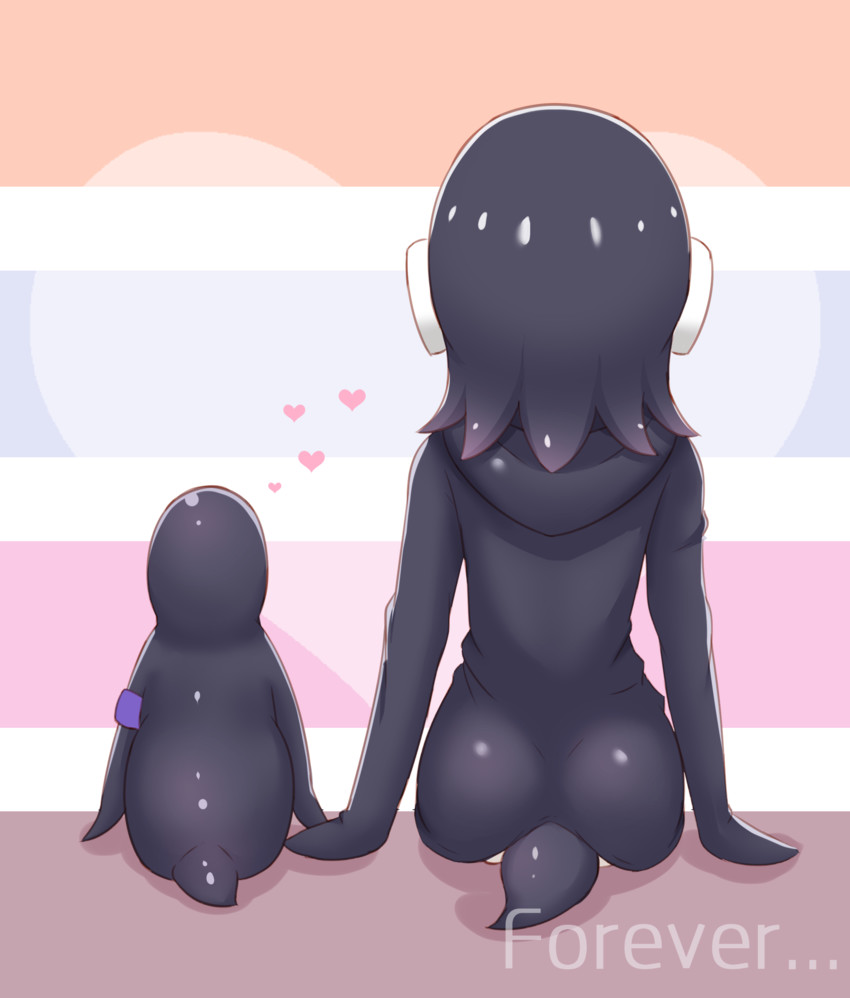 humboldt penguin and grape-kun (kemono friends) drawn by nuenya