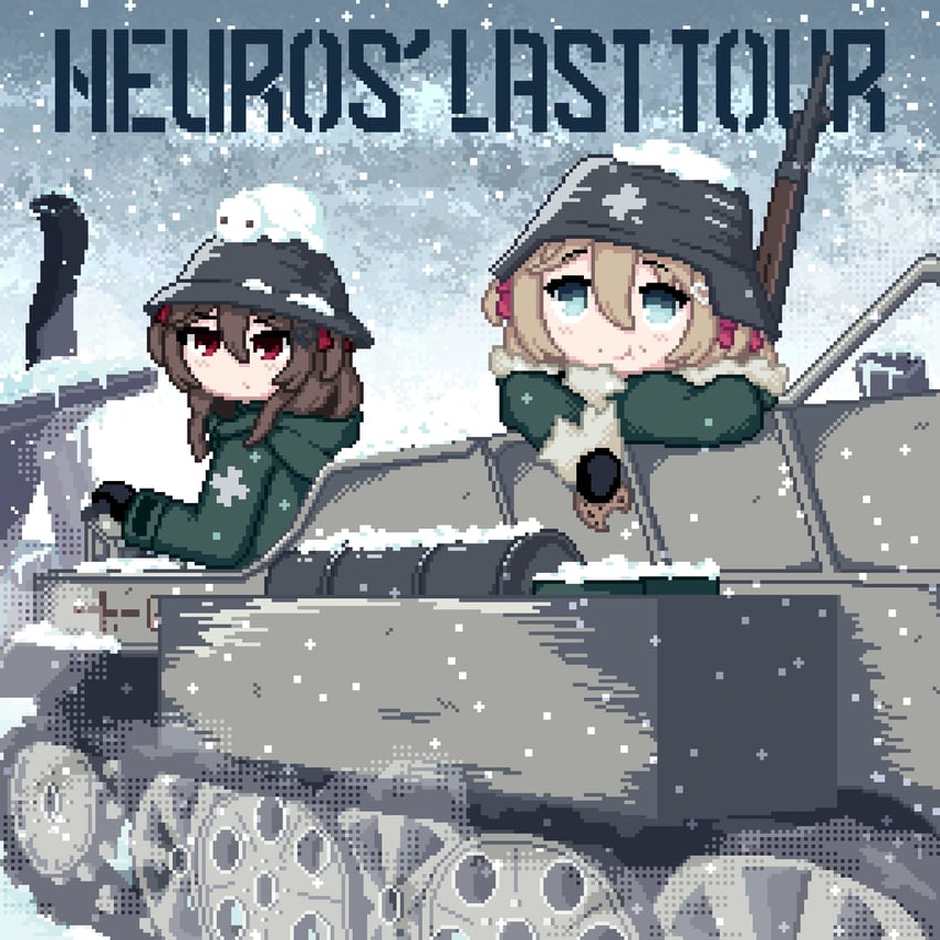 neuro-sama and evil neuro-sama (shoujo shuumatsu ryokou and 1 more) drawn by mrnorman