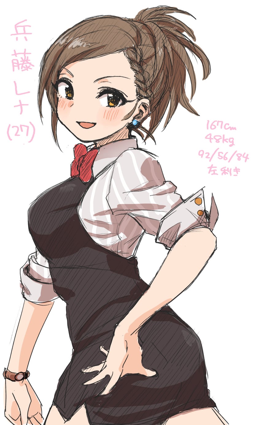 hyodo rena (idolmaster and 1 more) drawn by kotaro