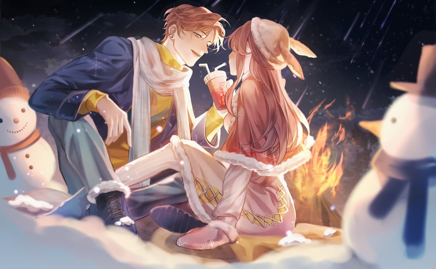protagonist and xia mingxing (light and night love) drawn by zhuowang233